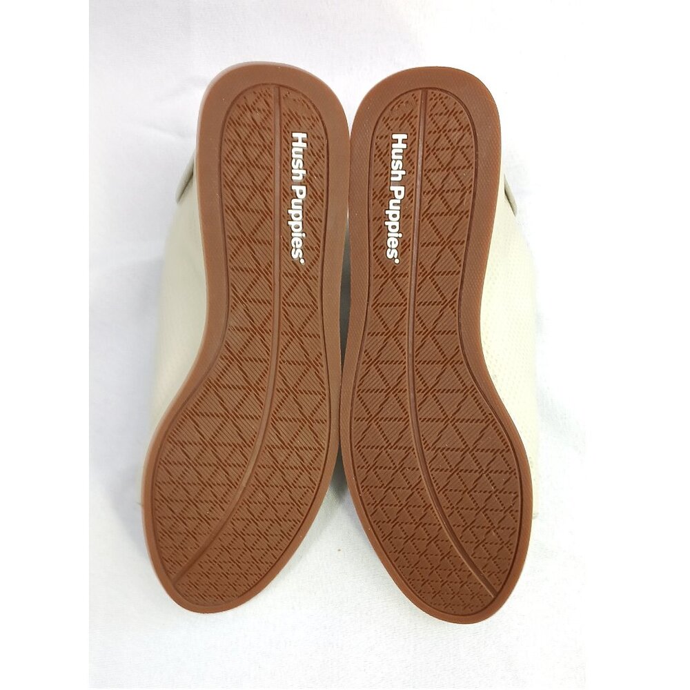 Hush Puppies The Body Shoe Beige Embossed Leather Wedge Slip On Oxfords Sneakers - Picture 8 of 9